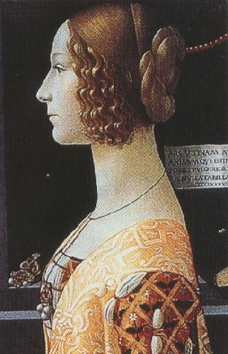 Sandro Botticelli Domenico Ghirlandaio,Portrait of Giovanna Tornabuoni (mk36) oil painting image